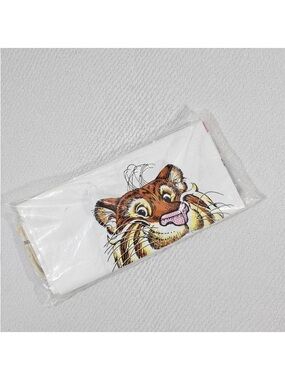 New Sealed Vintage Exxon Tiger Happy Motoring Draw String Plastic Bag